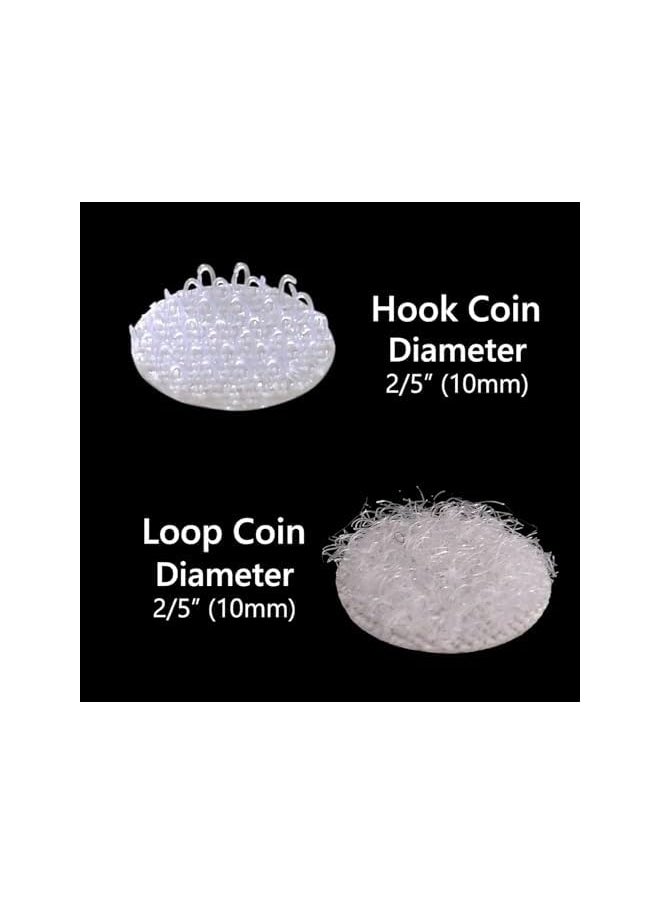 PROMASS promass 1008pcs 10mm 2/5" Diameter Sticky Back Coins Hook and Loop Dots, Self Adhesive White Sticky Dots Double Sided, Hook and Loop Tape Double Sided Sticky Pads for Craft Party DIY (504 Each)  - Image 2