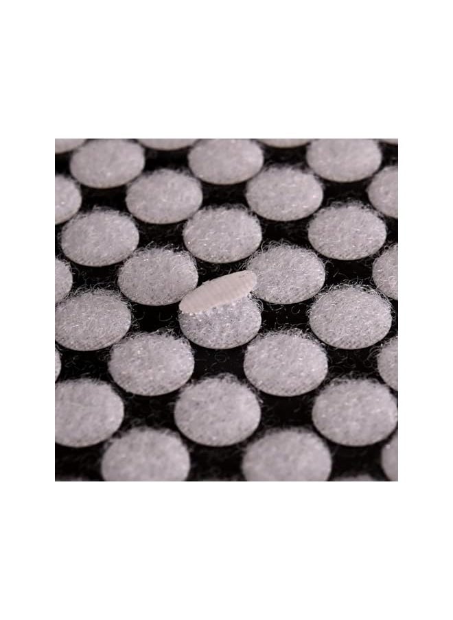 promass 1008pcs 10mm 2/5" Diameter Sticky Back Coins Hook and Loop Dots, Self Adhesive White Sticky Dots Double Sided, Hook and Loop Tape Double Sided Sticky Pads for Craft Party DIY (504 Each)