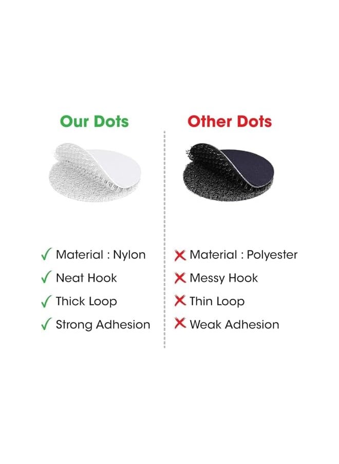 PROMASS promass 1008pcs 10mm 2/5" Diameter Sticky Back Coins Hook and Loop Dots, Self Adhesive White Sticky Dots Double Sided, Hook and Loop Tape Double Sided Sticky Pads for Craft Party DIY (504 Each)  - Image 5