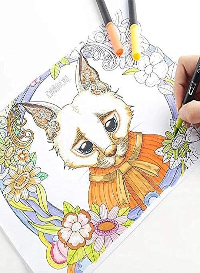 anezus Art Markers Dual Tips Coloring Brush Fineliner Color Water Based Marker Pens Set for Calligraphy Drawing Sketching Bullet Journal (12) - Image 5