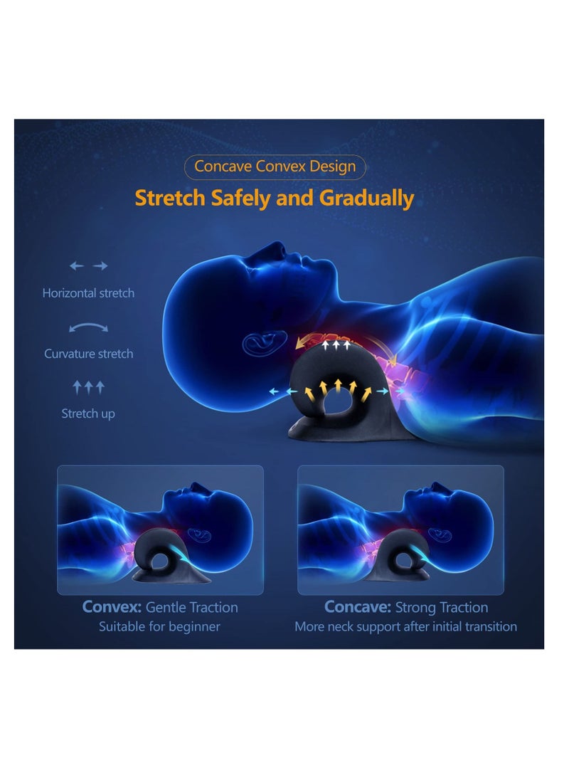 Arabest Neck Stretcher for Neck Pain Relief Heated Cervical Traction Device Pillow with Graphene Heating Pad Neck and Shoulder Relaxer for TMJ Pain Relief and Cervical Spine Alignment  - Image 5