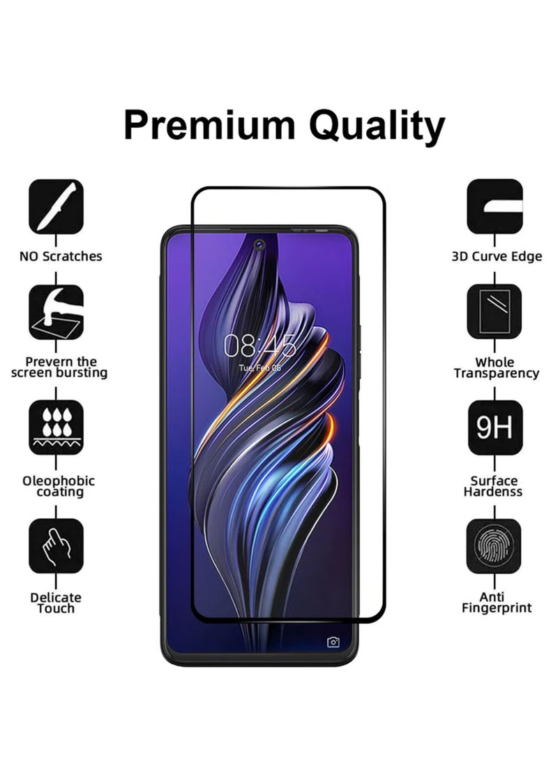 Tecno Pova 3 Screen Protector – Premium Edge to Edge Tempered Glass Protector, High Transparency, Delicate Touch, Anti-Explosion, Smooth Arc Edges, Easy Installation - Image 2