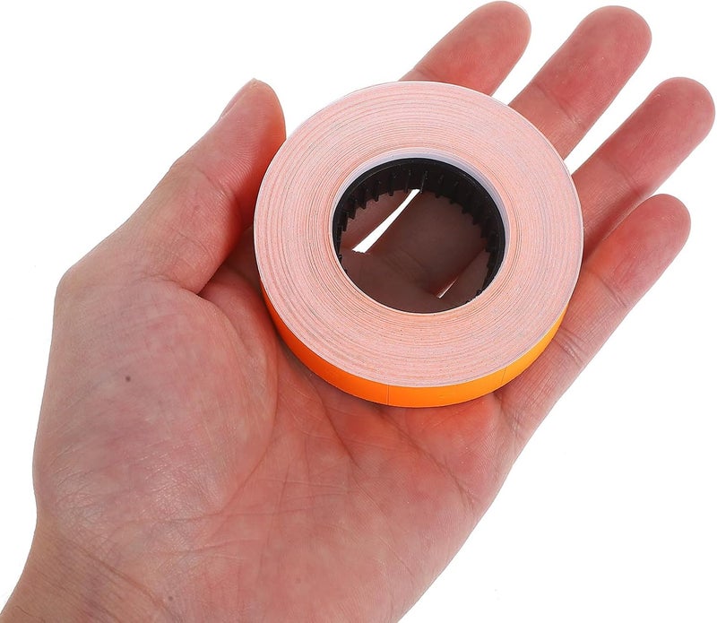 FUOYLOO 10 Rolls Price Labeler Paper Rolls for 6600 Dual-Row Price Gun Orange Sticker Tags 500 Labels Per Roll Compatible Labeller Parts and Pricing Accessories for Retail Use - Image 3