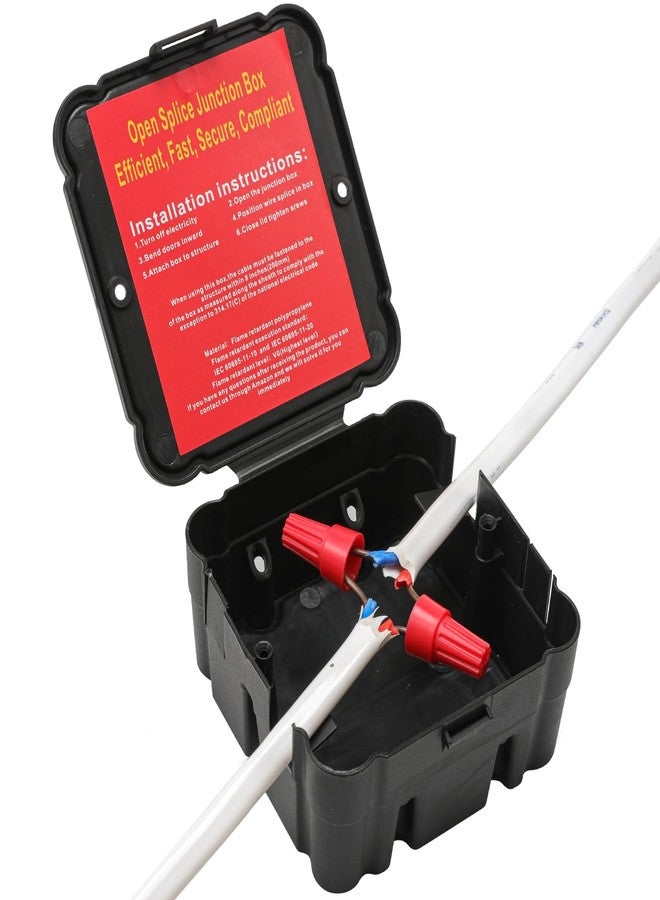 CICHKELY Open Splice Junction Box (Single), One-Piece Junction Box Splice Box. Repair Open Splices, 5 Second Installation Splice Box, Electrical Junction Box, Wire Junction Box - Image 1