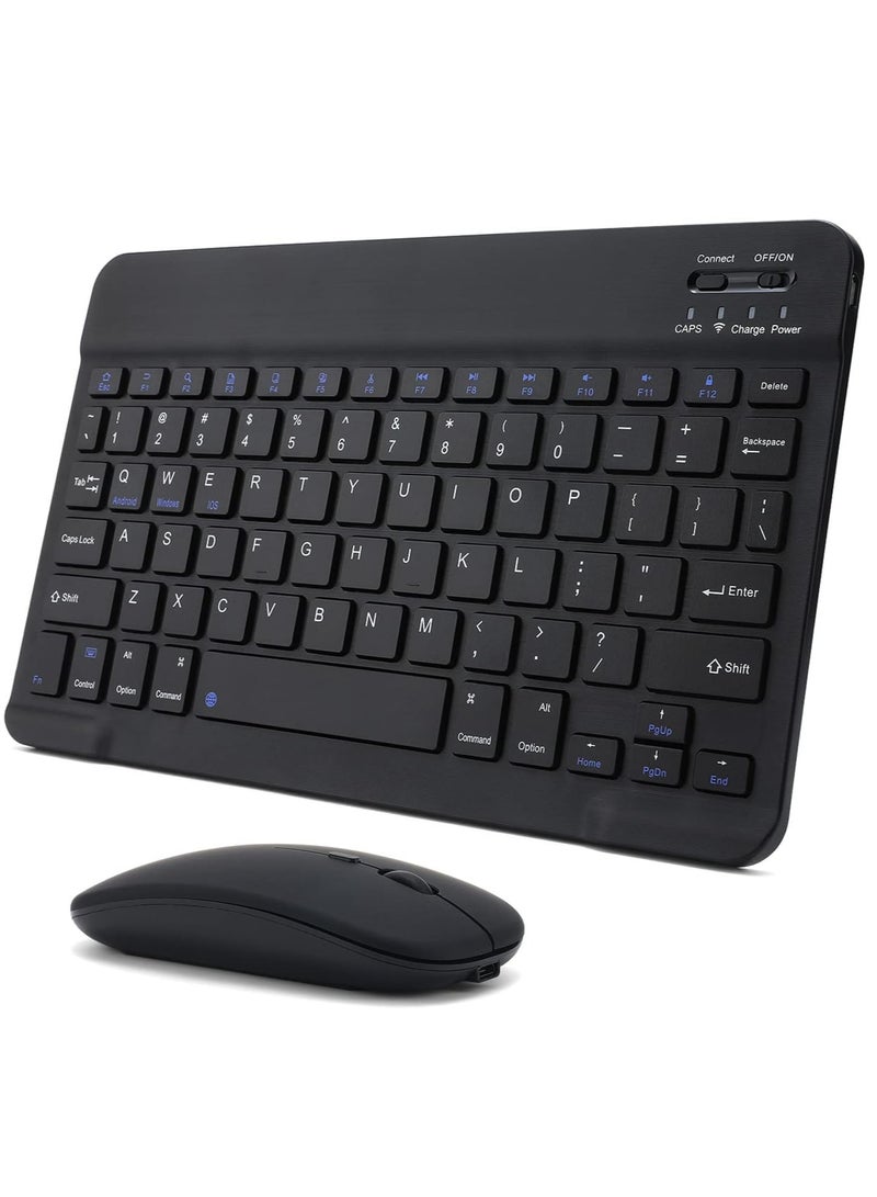 ELTRAZONE Rechargeable Bluetooth Keyboard and Mouse Combo Ultra-Slim Portable Compact Wireless Mouse Keyboard Set for Android Windows Tablet Cell Phone iPhone iPad Pro Air Mini,  - Image 1