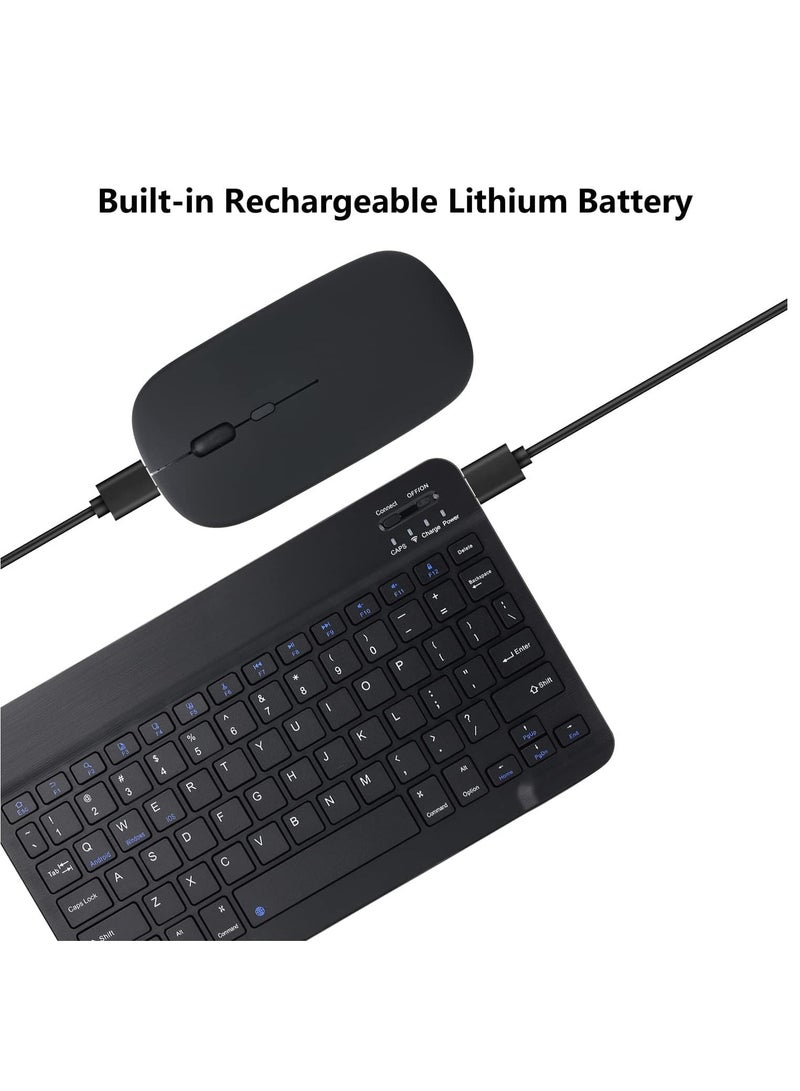 ELTRAZONE Rechargeable Bluetooth Keyboard and Mouse Combo Ultra-Slim Portable Compact Wireless Mouse Keyboard Set for Android Windows Tablet Cell Phone iPhone iPad Pro Air Mini,  - Image 4