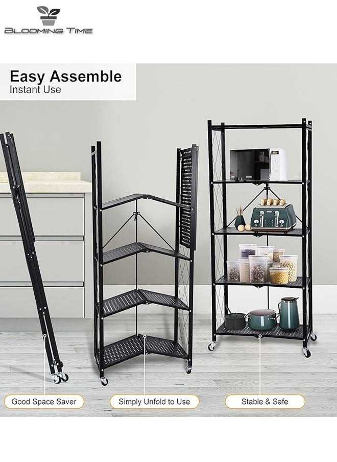 5-Layer Installation-Free Foldable Racks With Wheels For Kitchens, Study Rooms, Garages, Etc. Black - pzsku/Z14143744496223D80CFAZ/45/_/1716277482/fb60762f-5080-4577-a1e2-4d5f959fc43f