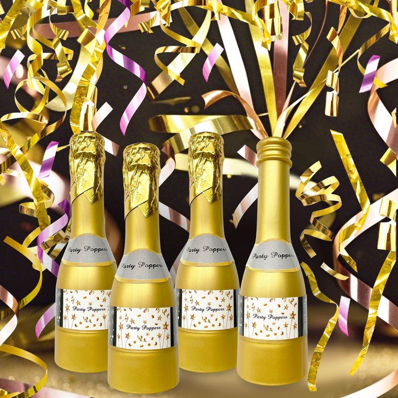 6pcs Pink Rose Gold Champagne Bottle Firecracker Tubes For Wedding Birthday Party - Image 3