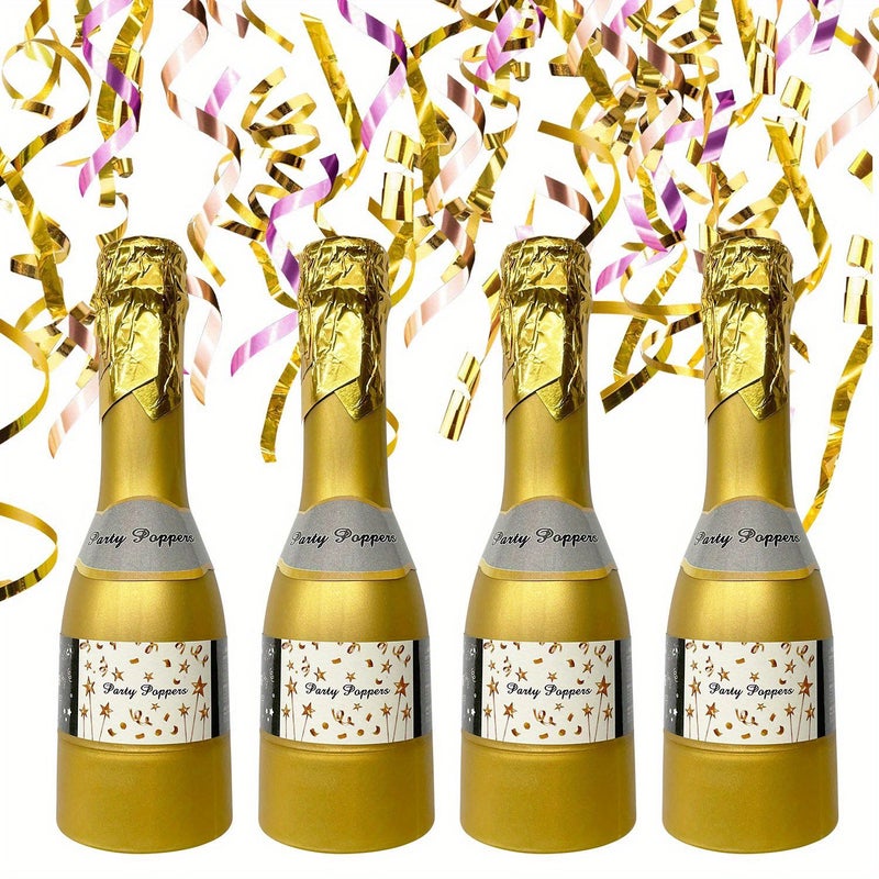 6pcs Pink Rose Gold Champagne Bottle Firecracker Tubes For Wedding Birthday Party - Image 2