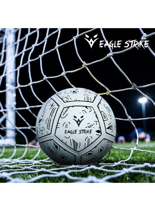 Eagle Strike Professional Match Soccer Ball – Size 5 PU Football, Official Weight 420-440g for Training & Match Play - Image 5