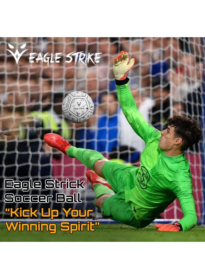 Eagle Strike Professional Match Soccer Ball – Size 5 PU Football, Official Weight 420-440g for Training & Match Play - Image 4