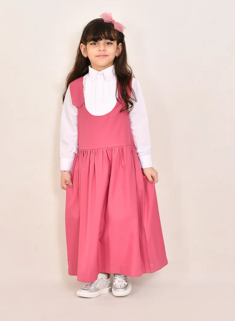 HAWRAA ABAYA Pink elegant cut outfit - primary