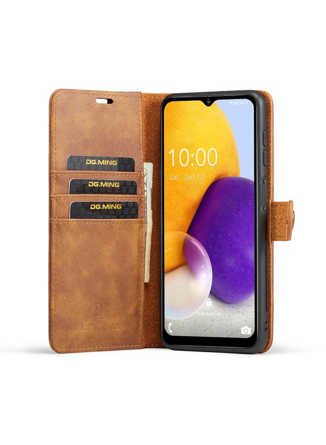 Dg Ming Case For Samsung Galaxy A13 4G Crazy Horse Texture Detachable Magnetic Leather Phone Case - Image 4