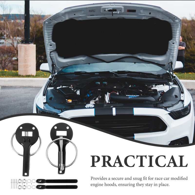 1 Set Hood Lock Engine Hood Cover Lock Aluminum Alloy Hood Pin Car Modification Accessories - Image 3