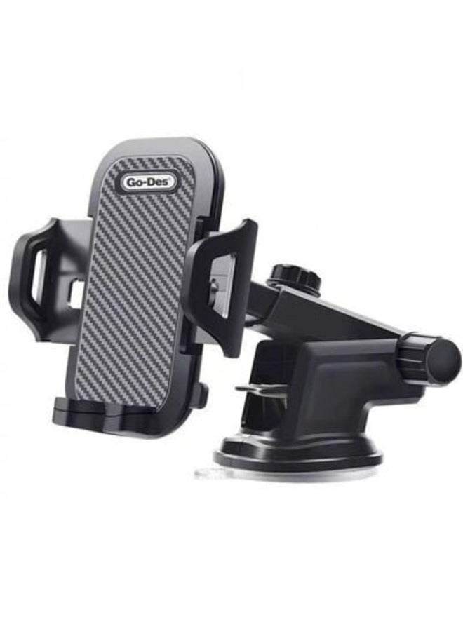 Go-Des Shockproof 360 Degree Rotatable2 In1For Car Mobile Phone Holder Black - Image 2