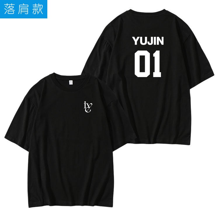 IVE group debut album around An Yu Zhen Zhang Yuanying birthday with short sleeve T-shirt song clothes - Image 5