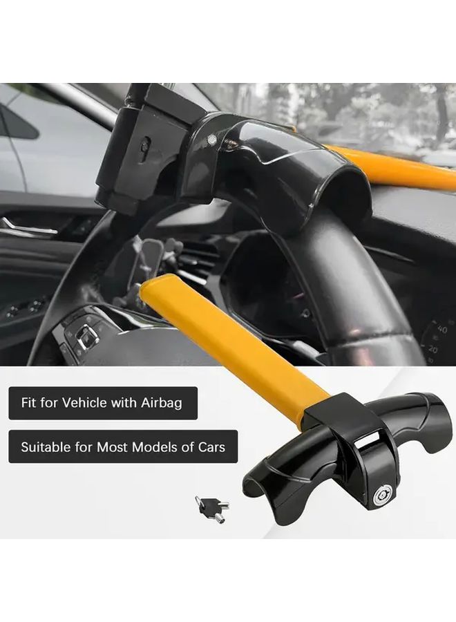 Universal T Shape Car Steering Wheel Lock Anti Theft Vehicle Security ABS Material - Image 1