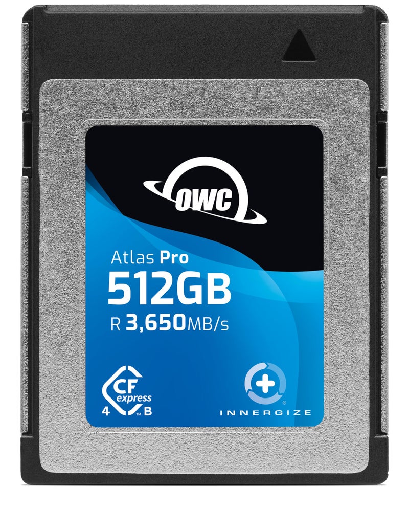 OWC 512GB أطلس برو بطاقة ذاكرة CFexpress 4.0 من النوع B عالية الأداء، درجة احترافية، تصل إلى 3000MB/s كتابة، 3650MB/s قراءة، التقاط فيديو بدقة تصل إلى 6K بمعدل بت عالٍ - Image 1