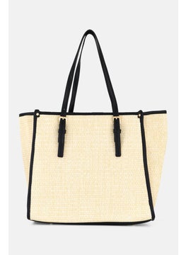Moda Luxe Women Textured Shoulder Bag 43 x L 29 x H 12 x W cm, Beige  - Image 2