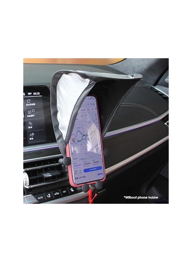 S-TOP New Phone Sun Shade & Glare Blocker - Universal Sun Shield for Cell Phones in Cars & Motorcycles | Adjustable Phone Umbrella Attachment Anti-Reflective Stand for Outdoor Screen Visibility - Image 4