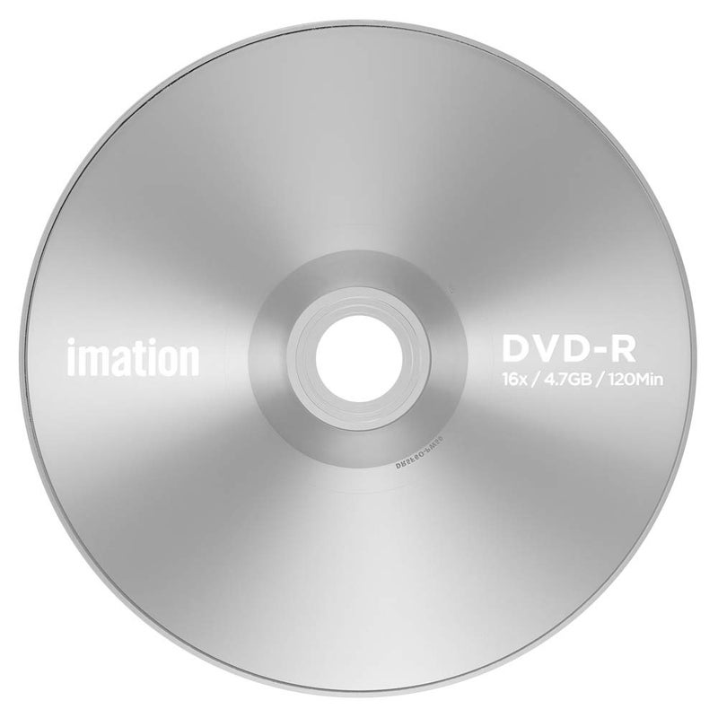 imation عبوة 50 قرص DVD-R من إيماتيون 16X سعة 4.7GB/120 دقيقة مع شعار العلامة التجارية وسائط فارغة قابلة للتسجيل للبيانات والأفلام - Image 3