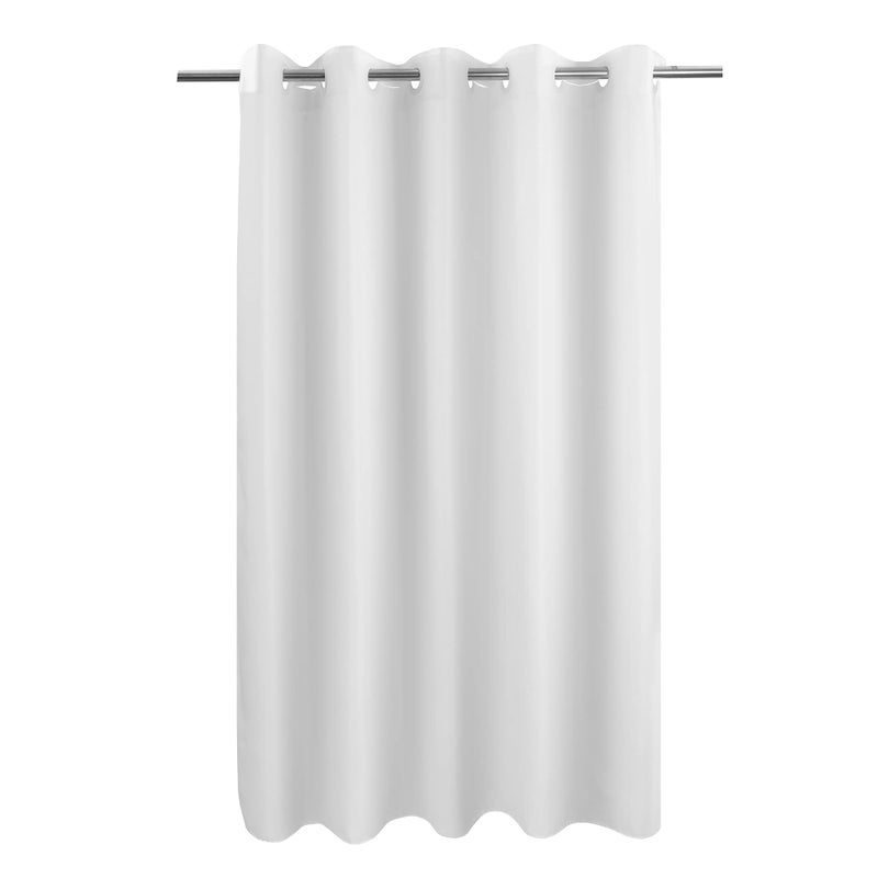River Dream No Hook Hotel Cloth Shower Curtain Microfiber - Waterproof Soft Washable Fabric Shower Curtain or Liner with Magnets, White, Standard Size - Image 1