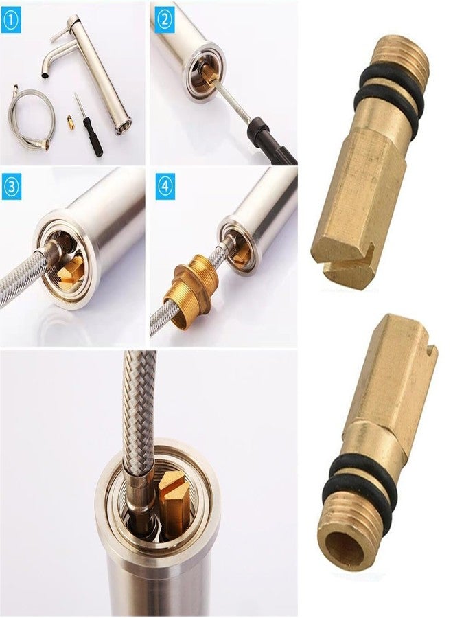 RecDec 4 Pack Kitchen Faucets Blanking Plug M10 Screw Bathroom Faucet Hot and Cold Water Inlet End Cap Plugs for Kitchen Sink Faucets with Pull Down Sprayer Faucet Connector Supply Hose Laundry Room - Image 3