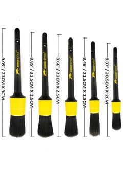 RHINOMOTIVE RHINOMOTIVE - Different size and finishes for multipurpose use Automotive DETAILING BRUSHES 5PCS  - Image 2