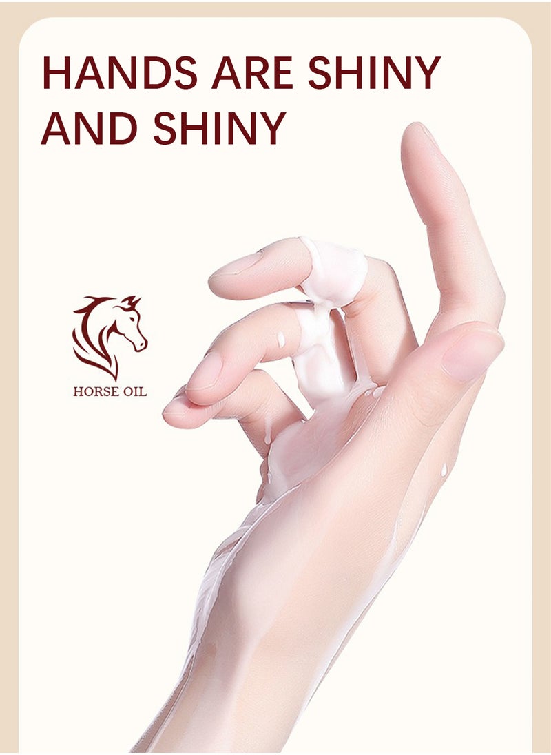 ZHENXIU - Soft Exfoliating Hand Mask with Horse Oil, Deeply Repairing and Nourishing Peel Mask for Soft, Smooth Hands, Daily Care Gloves for Extra Dry Skin, 1 Pair - Image 1