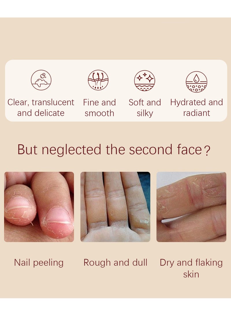 ZHENXIU - Soft Exfoliating Hand Mask with Horse Oil, Deeply Repairing and Nourishing Peel Mask for Soft, Smooth Hands, Daily Care Gloves for Extra Dry Skin, 1 Pair - Image 1
