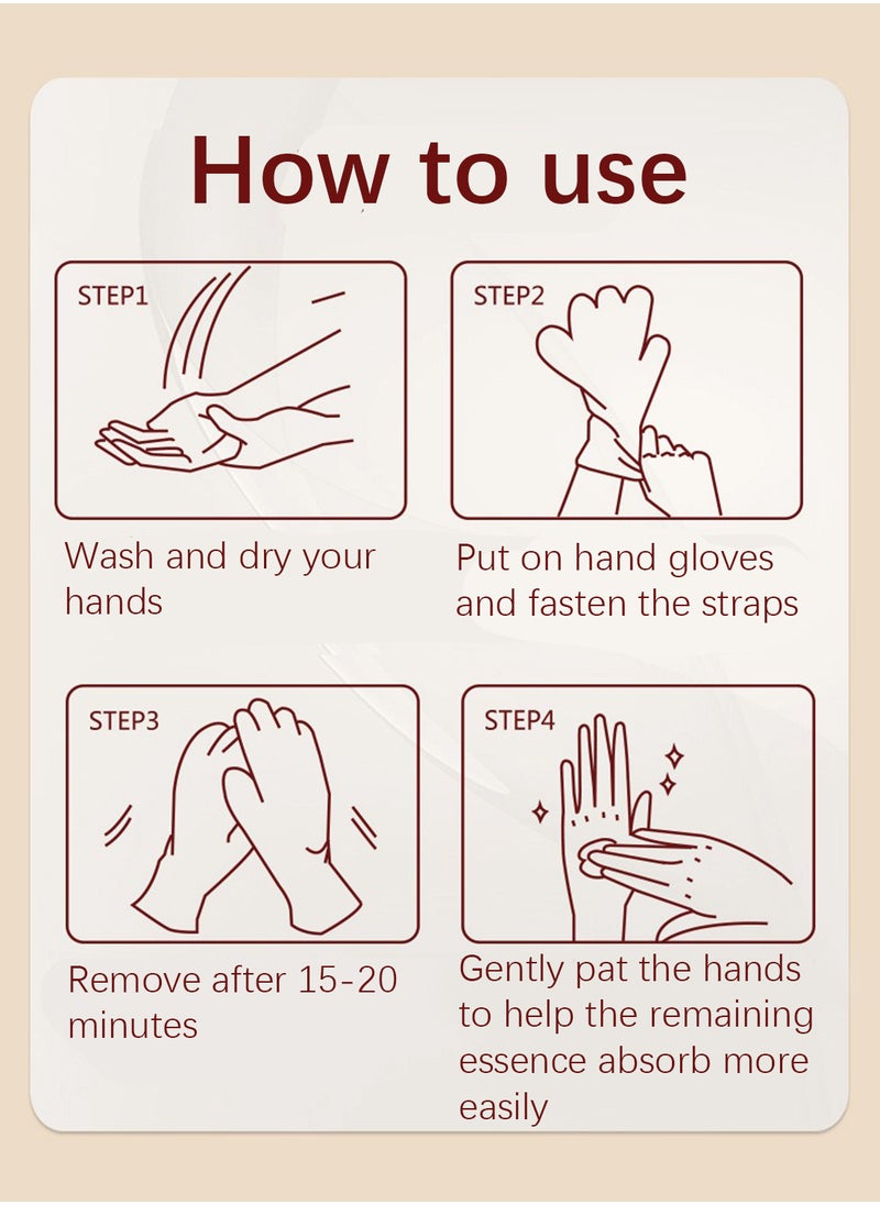 ZHENXIU - Soft Exfoliating Hand Mask with Horse Oil, Deeply Repairing and Nourishing Peel Mask for Soft, Smooth Hands, Daily Care Gloves for Extra Dry Skin, 1 Pair - Image 1