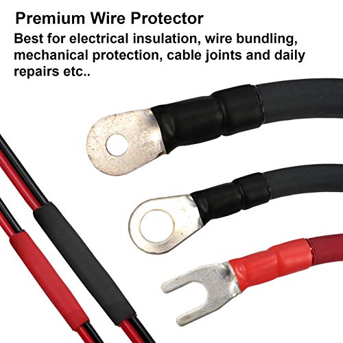 MILAPEAK 2 Pcs 3/4 inch (Diameter) 3:1 Dual Wall Adhesive Heat Shrink Tubing Kit, Large Wire Shrinkable Tube Wrap by MILAPEAK (4 Feet, Black & Red) - Image 5