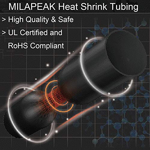 MILAPEAK 2 Pcs 3/4 inch (Diameter) 3:1 Dual Wall Adhesive Heat Shrink Tubing Kit, Large Wire Shrinkable Tube Wrap by MILAPEAK (4 Feet, Black & Red) - Image 4