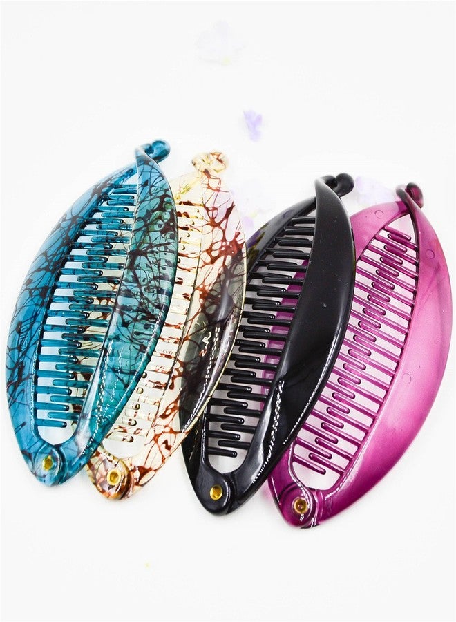 Prettyou Hair Clips 4.7 Inches in Length 2.36 in Width Effortless Beauty Assorted Hair patterns Fish Hair Comb Claws，Pack of 4 - Image 3