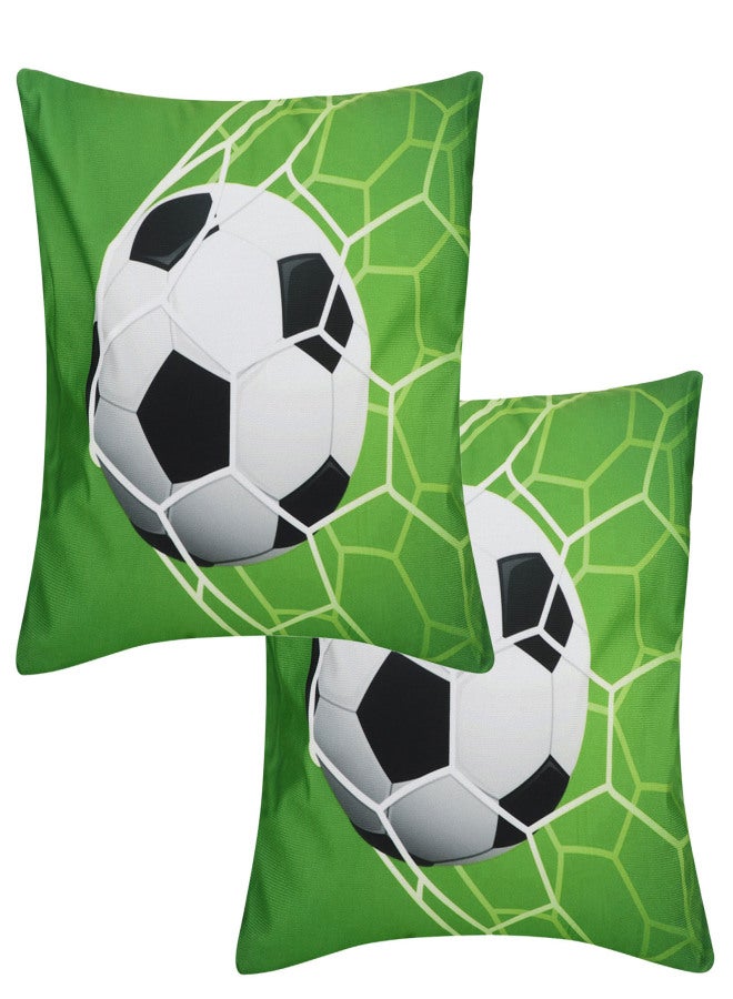 2Pcs Sports Ball Pattern Style Cushion Cover Couch Sofa Pillow Case Pillowcase for Home DecorationFootball - Image 1