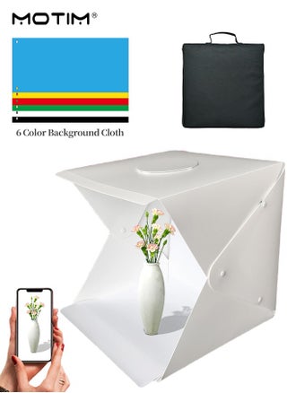 40cm/16 Inch Photo Studio Box Light Tent, LED Panel Folding Lightbox Photography Shooting Tent Box with 6 Colors Removable Backdrops for Jewelry and Product Photography - pzsku/Z1415024BA28139C16BC5Z/45/1750927397/7041edf9-5cb6-430e-be61-685b5047ca63