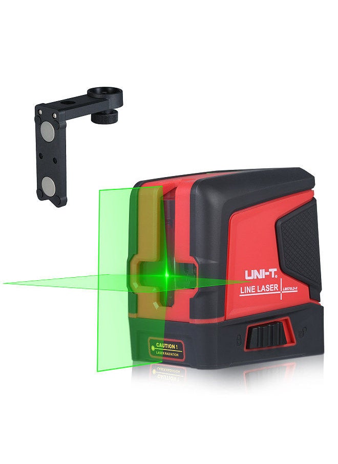 UNI-T - UNI-T 2 Line Laser Level Meter Self-Leveling 2 Green Beams Horizontal/Vertical/Cross Line Laser Level Tool with Magnetic Mount for Home Use - Image 1