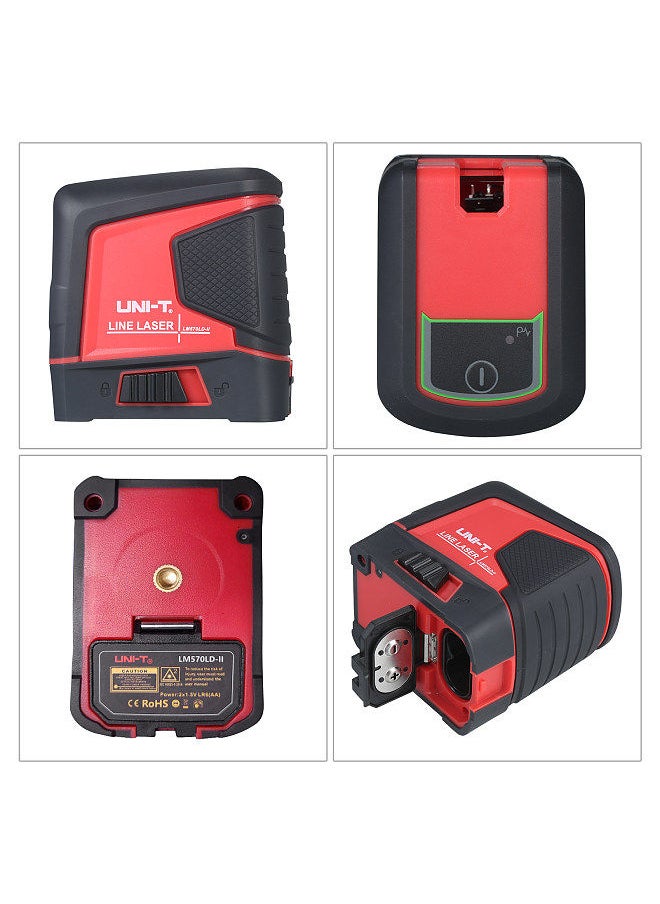 UNI-T - UNI-T 2 Line Laser Level Meter Self-Leveling 2 Green Beams Horizontal/Vertical/Cross Line Laser Level Tool with Magnetic Mount for Home Use - Image 1