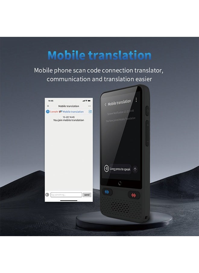 Generic - S85 Black Translation Device with 3.5-Inch Screen - Supports Offline and Online Translation - Image 1