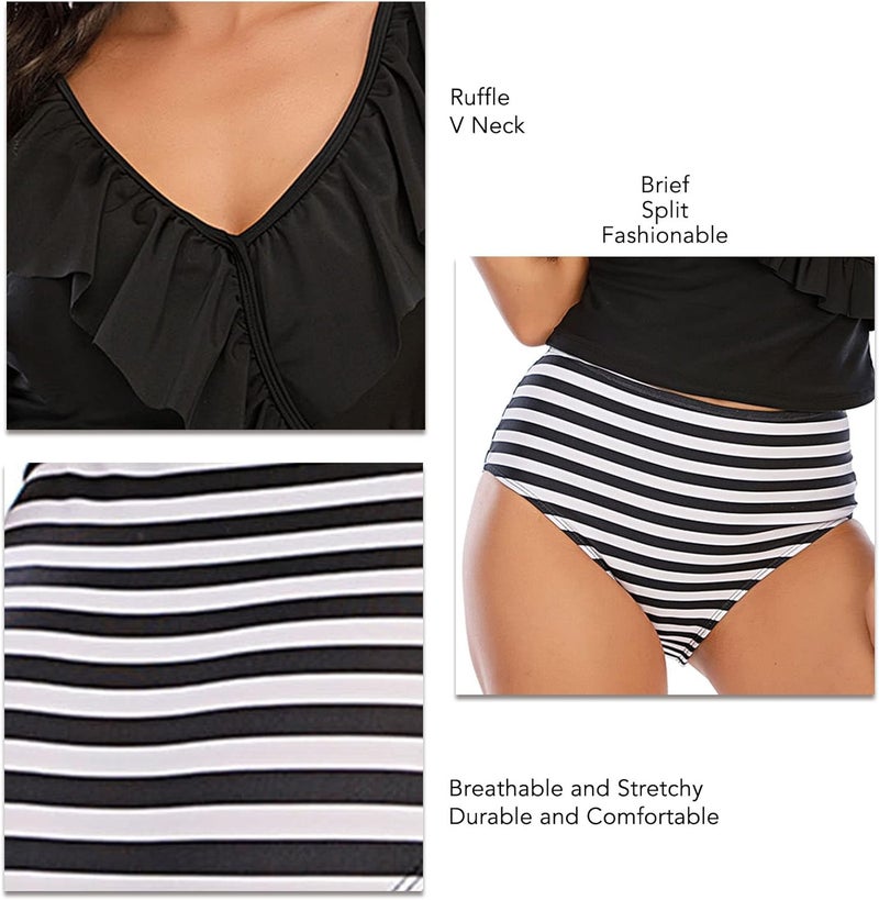 klarako 2 Pieces Swimsuit Womens Bathing Suit Breathable Slim Fit Hot Tub Bathing Suit - Image 5