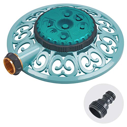 Melnor 65101-AMZ Sprout Metal 8-Pattern Sprinkler and QuickConnect Product Adapter Amazon Bundle, Gooseberry Green - Image 1
