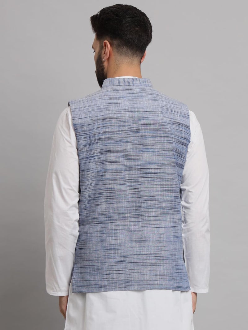 LATEST CHIKAN Men's Traditional Cotton Solid Nehru Jacket/Waistcoat 1-SADRI-NK-PR-42-1 - Image 5