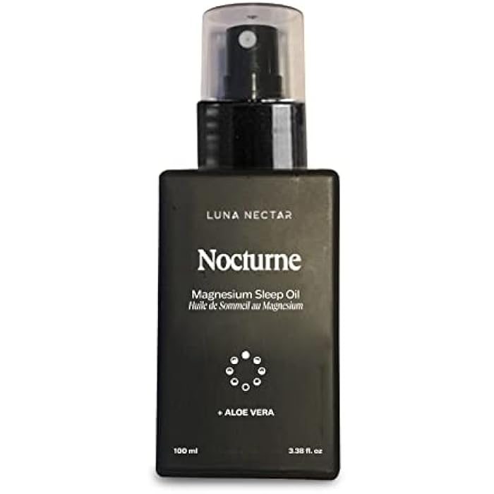 Luna Nectar Nocturne Anti-Stress & Sleep Magnesium Oil with Soothing Aloe Vera and Calming Lavender for Ultimate Relaxation and Muscle Recovery - Image 1