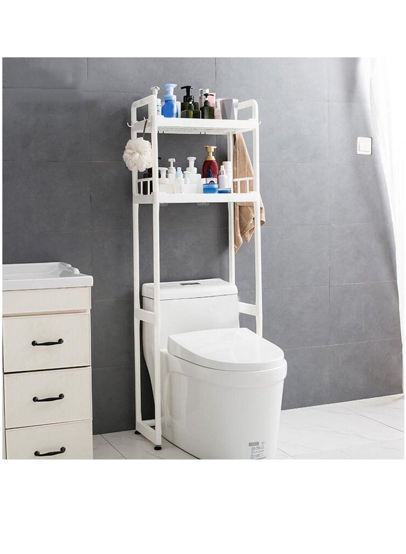 2 Tiers Stainless Steel WC Cabinet Toilet Rack Kitchen Rack Washing Machine Rack Bathroom Space Saving Shelf Organizer HWC  - Image 2