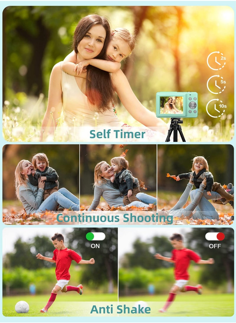 Captaintech Kids Digital Camera 1080P 44MP - Compact Point and Shoot Camera for Teens with 16X Zoom, Anti-Shake, Fill Light, Perfect for Photography and Travel Gifts.  - Image 5