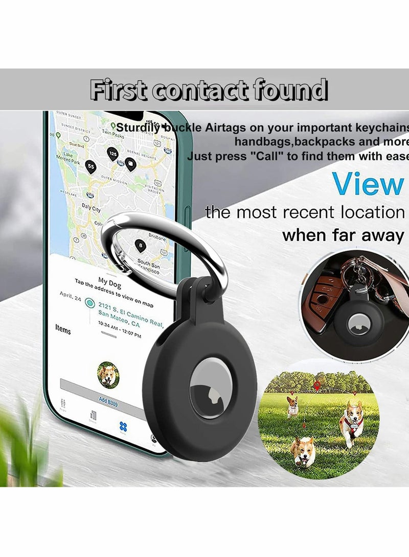 Excefore [4 Pack] LDHTY Case for Apple AirTags Case Keychain, Air Tag Holder Tracker/Key Ring Cases/Protective Cover Loop Silicone, Finder Items for Luggage Dogs Cat Pet Collar Backpackse - Image 3