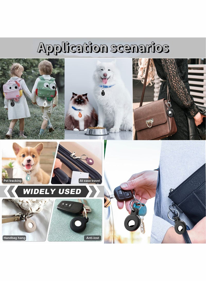 Excefore [4 Pack] LDHTY Case for Apple AirTags Case Keychain, Air Tag Holder Tracker/Key Ring Cases/Protective Cover Loop Silicone, Finder Items for Luggage Dogs Cat Pet Collar Backpackse - Image 5