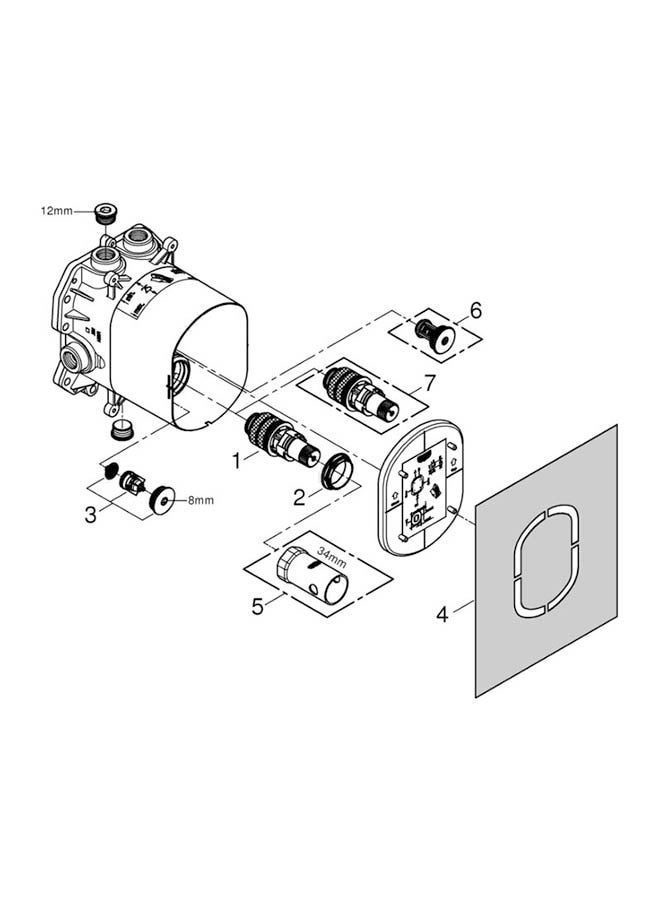 جروهي جسم ثرموستات 00 35500 With diverter - Image 3