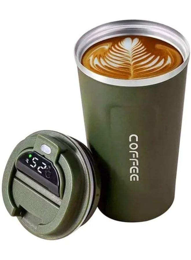 Thermal Mug With a Digital Screen to display the Temperature - Thermal Thermos - Reusable Travel Mug - Coffee Mug for Hot and Cold Drinks (green) - Image 1