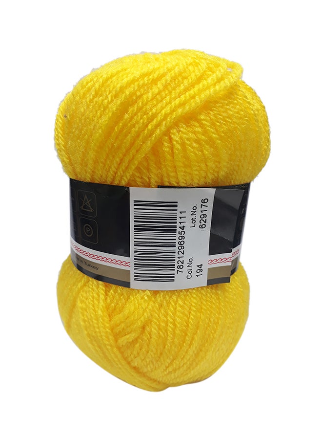 AB Hariri Crochet and Knitting Yarn Yellow 40grams - Image 2